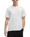 Hugo Boss Relaxed-fit T-shirt With Decorative Reflective Print In White