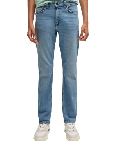 Hugo Boss Boss By  Men's Delaware Slim-fit Bright-blue Jeans In Open Blue