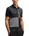 Hugo Boss Boss Technical Fabric Polo Shirt In Black