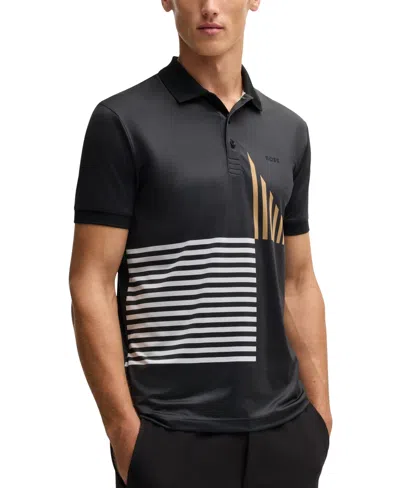HUGO BOSS BOSS BY HUGO BOSS MEN'S DIGITAL PRINT REGULAR-FIT PADDY POLO SHIRT