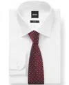 Hugo Boss Boss By  Men's Dot Motif Silk-blend Tie In White