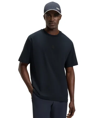 Hugo Boss Boss By  Men's Double B Monogram Regular-fit T-shirt In Blue