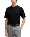 Hugo Boss Boss By  Men's Double B Monogram Relaxed-fit T-shirt In Black