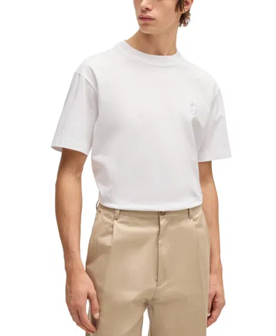 Hugo Boss Boss By  Men's Double B Monogram Relaxed-fit T-shirt In White