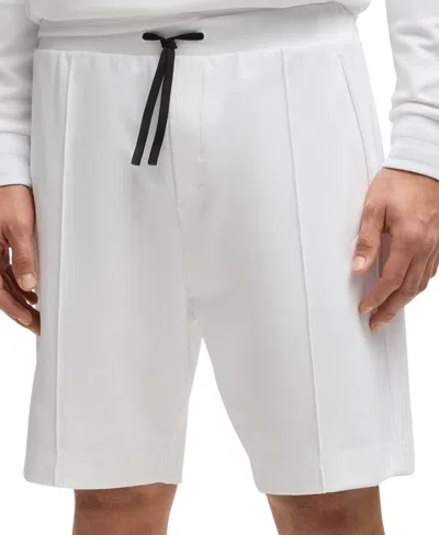 Hugo Boss Boss By  Men's Double B Monogram Shorts In White
