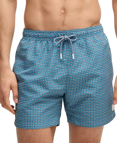 HUGO BOSS BOSS BY HUGO BOSS MEN'S DRAWSTRING PRINTED SWIMSUIT