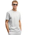 Hugo Boss Boss By  Men's Drop-stitch Detail Relaxed-fit T-shirt In Open Gray