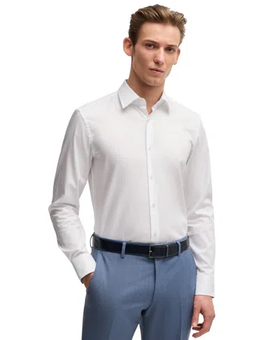 Hugo Boss Boss By  Men's Easy-iron Slim-fit Poplin Shirt In White