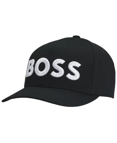 Hugo Boss Boss By  Men's Embroidered Logo Cotton-twill Cap In Black