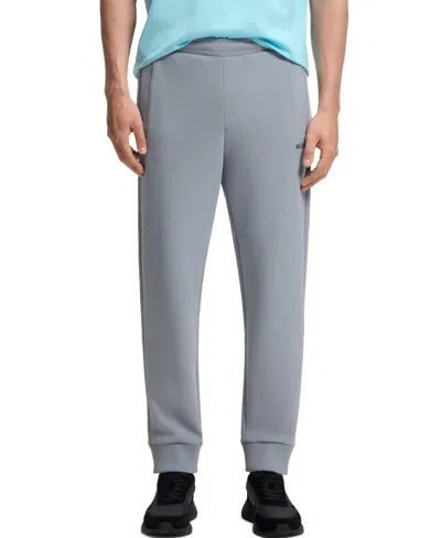 Hugo Boss Boss By  Men's Embroidered Logo Cotton-blend Tracksuit Bottoms Pants In Gray