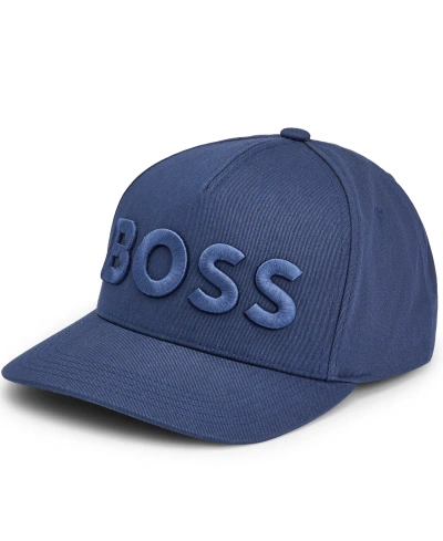 Hugo Boss Men's Cotton-twill Five-panel Cap In Dark Blue