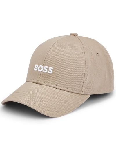 Hugo Boss Boss By  Men's Embroidered Logo Six-panel Cap In Open Brown