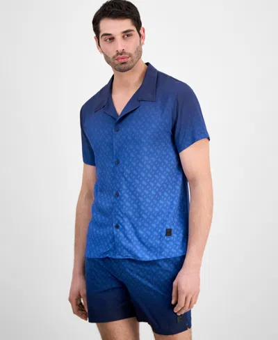 Hugo Boss Patterned Short-sleeve Shirt In Multi