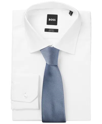 HUGO BOSS BOSS BY HUGO BOSS MEN'S JACQUARD PATTERN SILK BLEND TIE