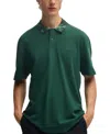 Hugo Boss Boss By  Men's Jungle-artwork Pique Polo In Open Green
