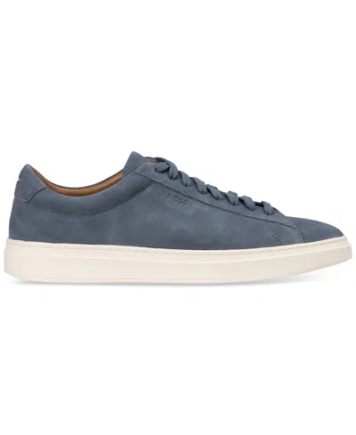 Hugo Boss Boss By  Men's Kieran Suede Tennis Sneaker In Blue