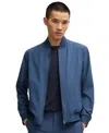 Hugo Boss Boss By  Men's Knitted Trim Slim-fit Blouson Jacket In Open Blue