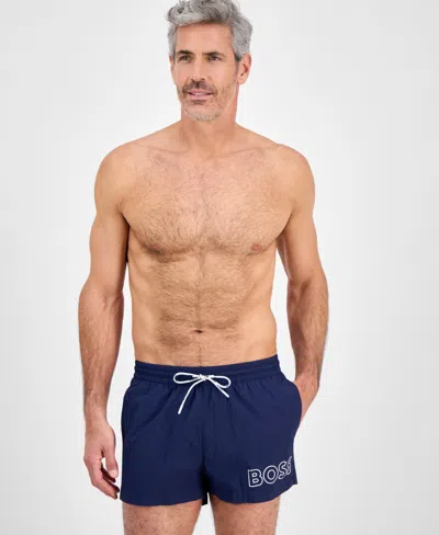 HUGO BOSS BOSS BY HUGO BOSS MEN'S LEE DRAWSTRING 5.3" SWIM TRUNKS, CREATED FOR MACY'S