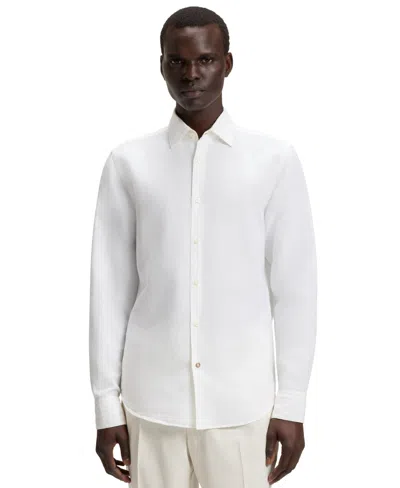 HUGO BOSS BOSS BY HUGO BOSS MEN'S LINEN-COTTON CHAMBRAY REGULAR-FIT DRESS SHIRT