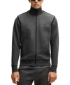Hugo Boss Boss By  Men's Cotton-blend Zip-up Sweatshirt In Dark Gray