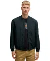 Hugo Boss Boss By  Men's Logo Badge Water-repellent Bomber Jacket In Black