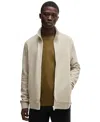 Hugo Boss Boss By  Men's Logo Badge Zip-up Sweatshirt In Neutral