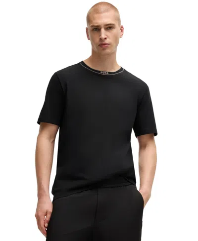 Hugo Boss Boss By  Men's Logo Collar T-shirt In Black