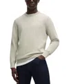 Hugo Boss Cotton-terry Relaxed-fit Sweatshirt With Logo Patch In Neutral
