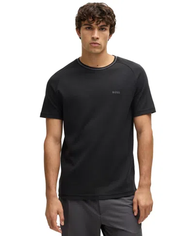 Hugo Boss Boss By  Men's Logo Detail Relaxed Fit T-shirt In Black
