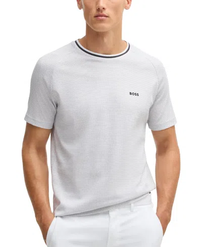 Hugo Boss Boss By  Men's Logo Detail Relaxed Fit T-shirt In White