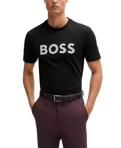 Hugo Boss Boss By  Men's Logo Detail T-shirt In Black
