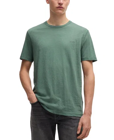Hugo Boss Boss By  Men's Logo Detail T-shirt In Open Green