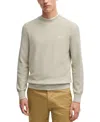 Hugo Boss Cotton-terry Relaxed-fit Sweatshirt With Logo Patch In Neutral