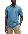 Hugo Boss Passenger Mens Stretch-cotton Slim-fit Polo Shirt With Log In Open Blue