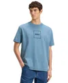 Hugo Boss Boss By  Men's Logo Print Slub-cotton T-shirt In Blue