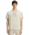 Hugo Boss Boss By  Men's Logo Print Slub-cotton T-shirt In Neutral