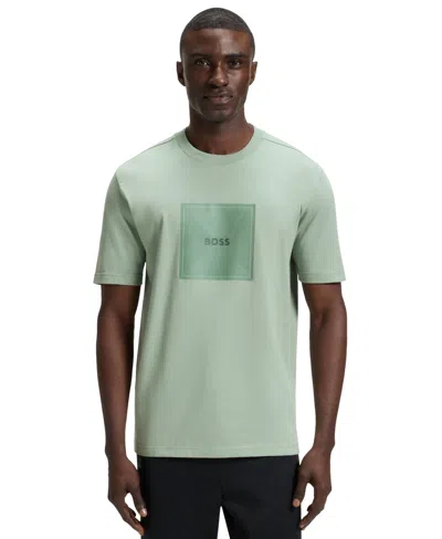Hugo Boss Cotton Jersey T-shirt In Green