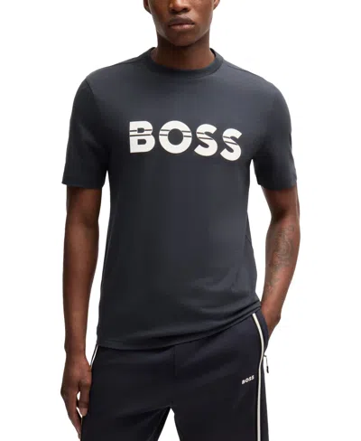 Hugo Boss Boss By  Men's Logo Regular-fit T-shirt In Dark Blue