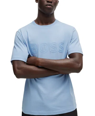 Hugo Boss Boss By  Men's Logo Regular-fit T-shirt In Open Blue