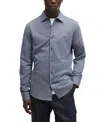 Hugo Boss Boss By  Men's Melange Slim-fit Casual Shirt In Open Blue