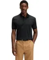 Hugo Boss Boss By  Men's Mercerised-cotton Monogram T-shirt In Black