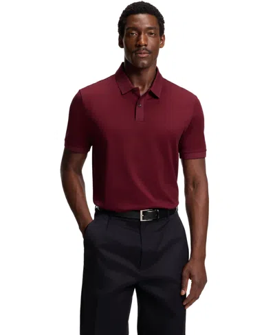 Hugo Boss Boss By  Men's Mercerised-cotton Polo Shirt In Red
