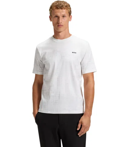 Hugo Boss Boss By  Men's Mercerised-cotton T-shirt In White
