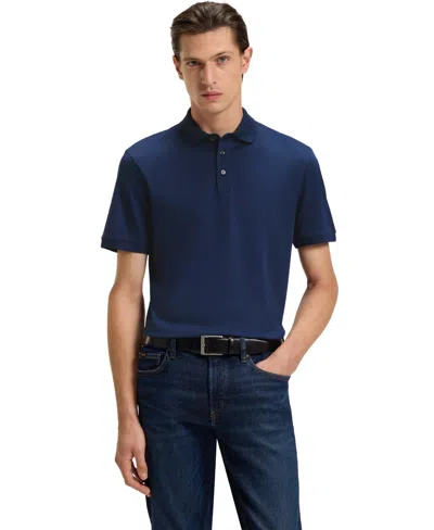 Hugo Boss Boss By  Men's Mercerized Cotton Regular-fit Polo Shirt In Blue