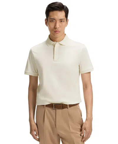 Hugo Boss Boss By  Men's Mercerized Italian Cotton Regular-fit Polo Shirt In White