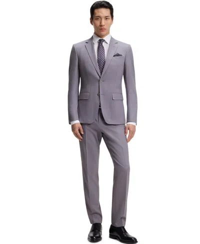 Hugo Boss Boss By  Men's Micro-patterned 2-piece Slim-fit Suit In Blue