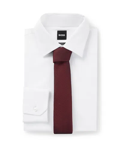 Hugo Boss Boss By  Men's Micro-patterned Jacquard Tie In Red