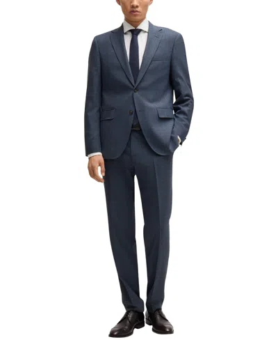 Hugo Boss Boss By  Men's Micro-patterned Regular-fit Suit In Open Blue