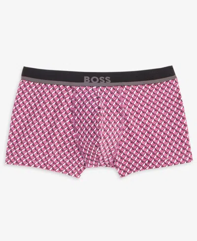 Hugo Boss Boss By  Men's Micro-print Logo Trunks