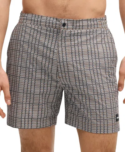 Hugo Boss Boss By  Men's Micro-print Swim Shorts